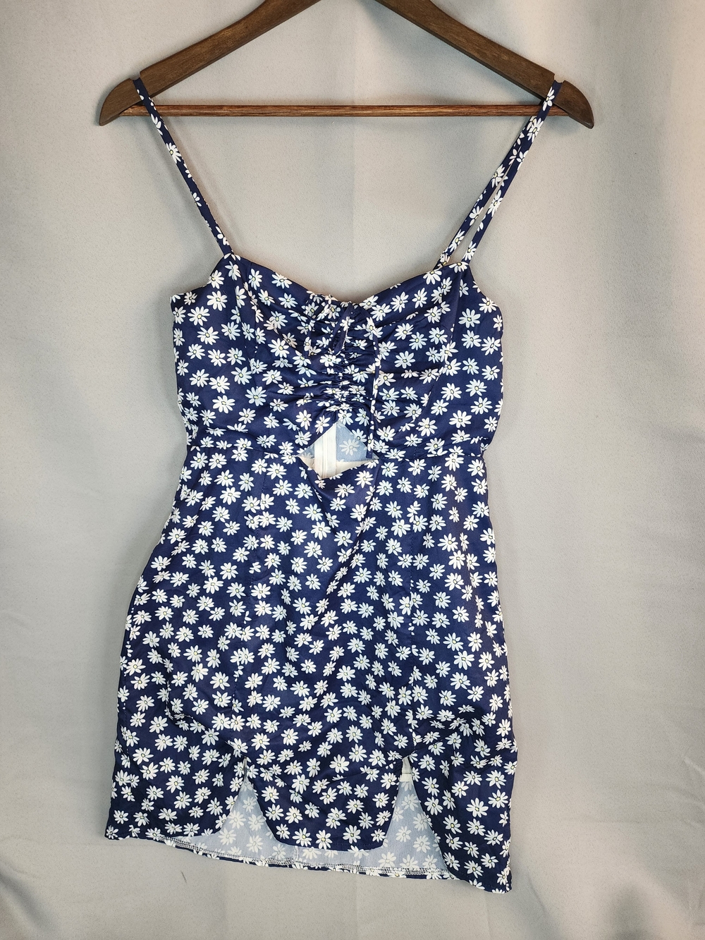 Navy Daisy Tie-Front Girls' One-Piece Bodysuit